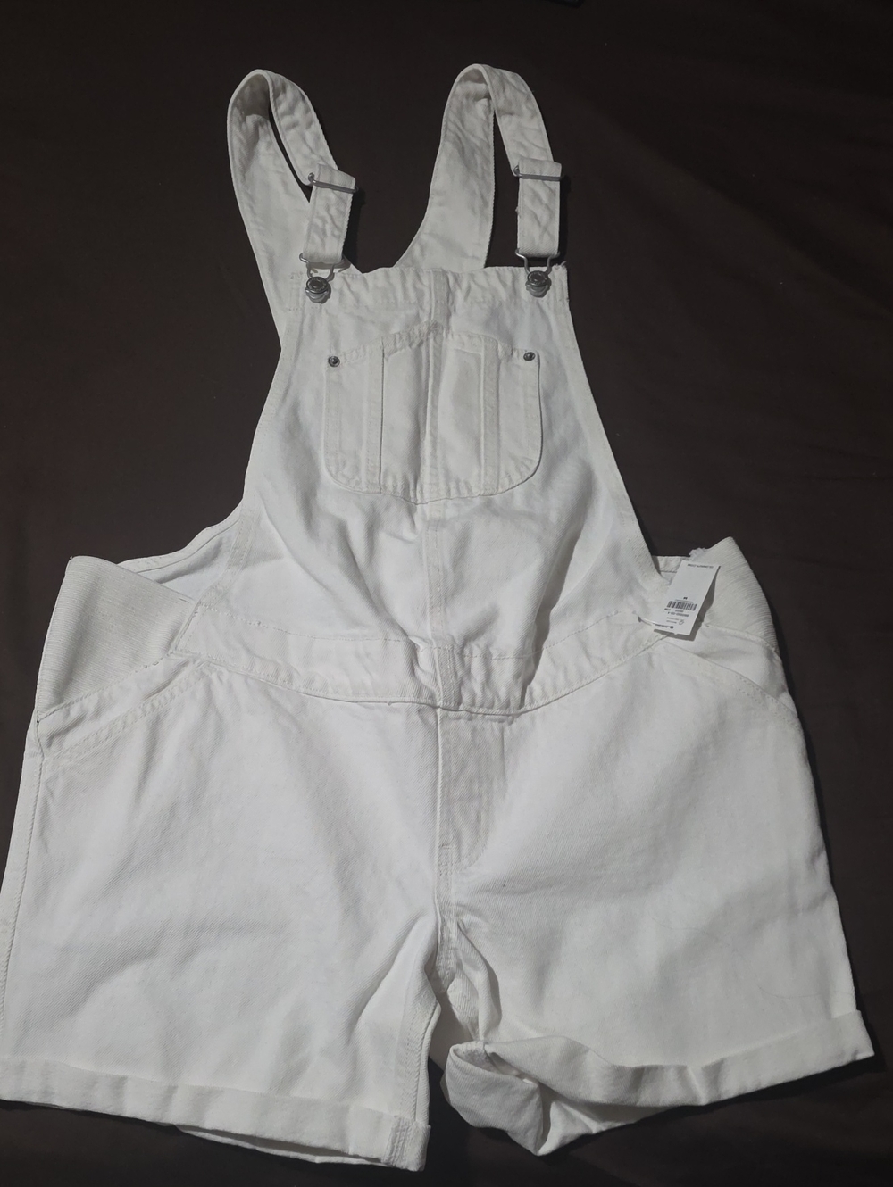 Old Navy White Women's Denim Short Overalls